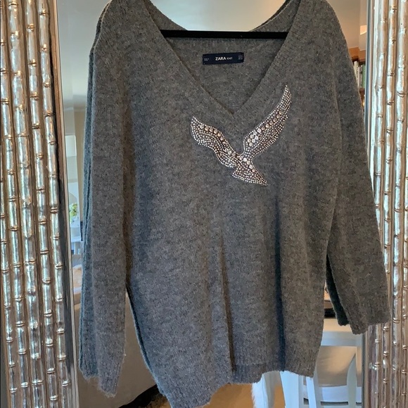 Oversized Grey Zara Sweater - Picture 3 of 3